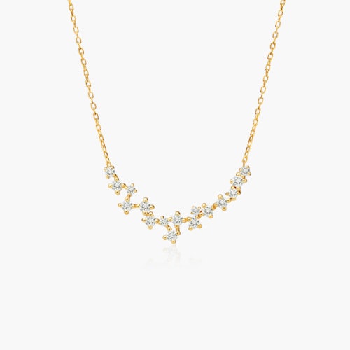 Naszyjnik Savicki: złoty, diamenty